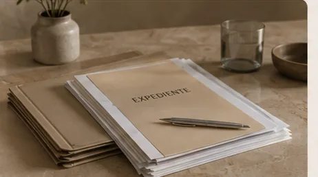 Expediente de licencia preparado para presentar